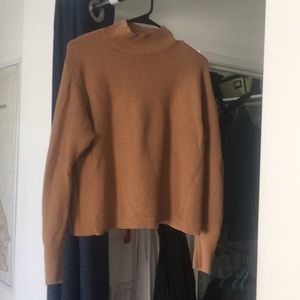 Topshop cropped mock neck sweater